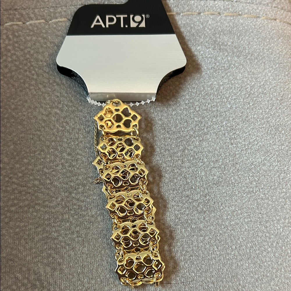 Apt. 9 Gold-Tone Honeycomb Bracelet
